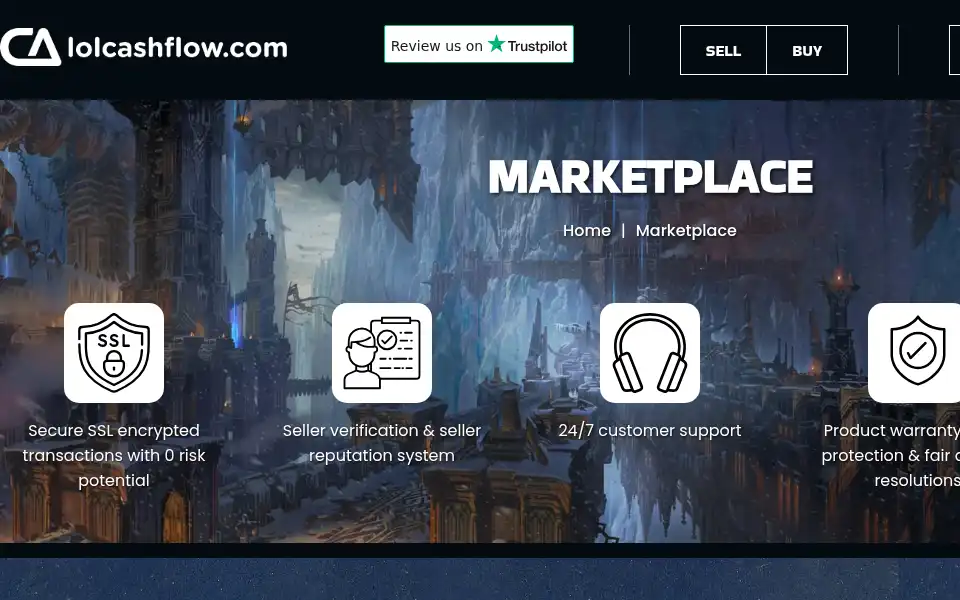 Screenshot of lolcashflow.com