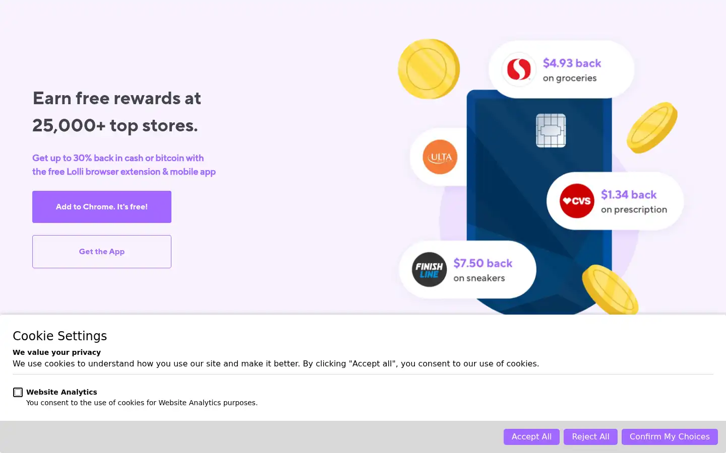Screenshot of lolli.com