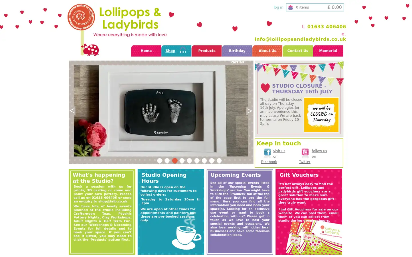 Screenshot of lollipopsandladybirds.co.uk