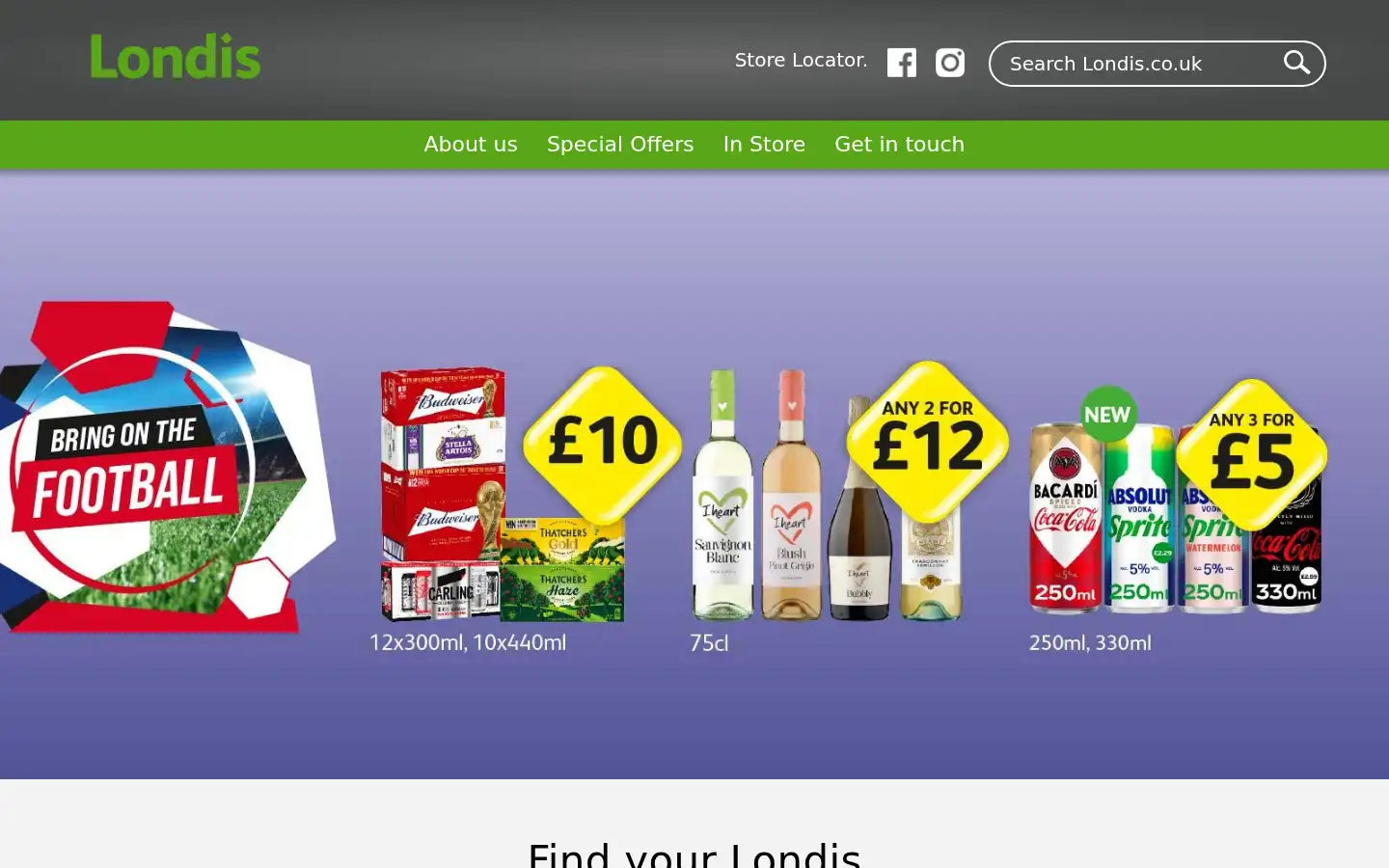 Screenshot of londis.co.uk
