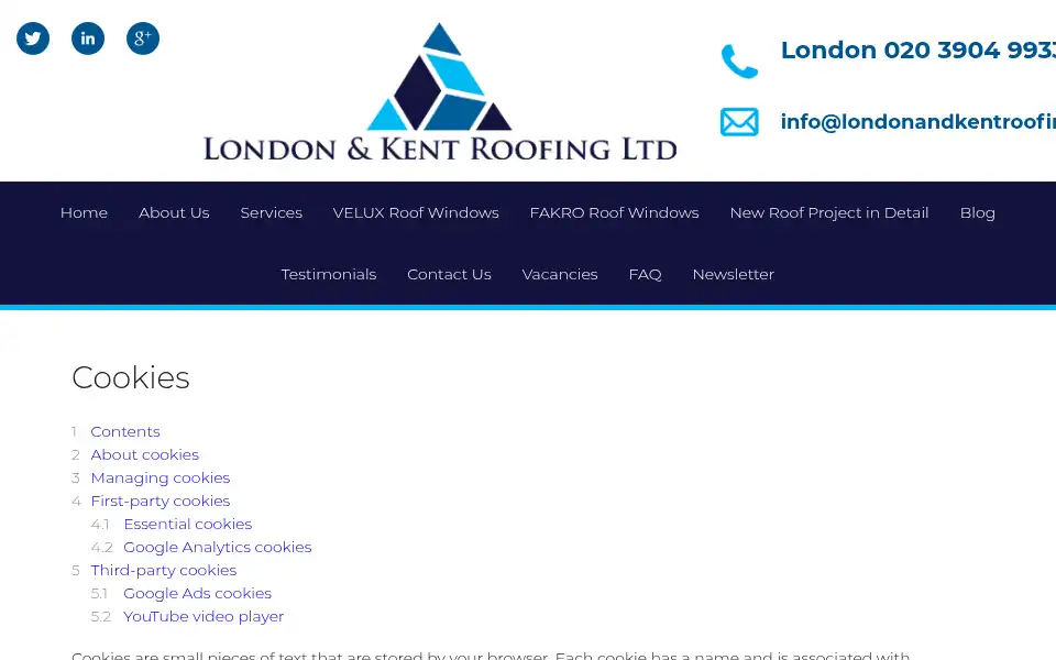 Screenshot of londonandkentroofing.uk