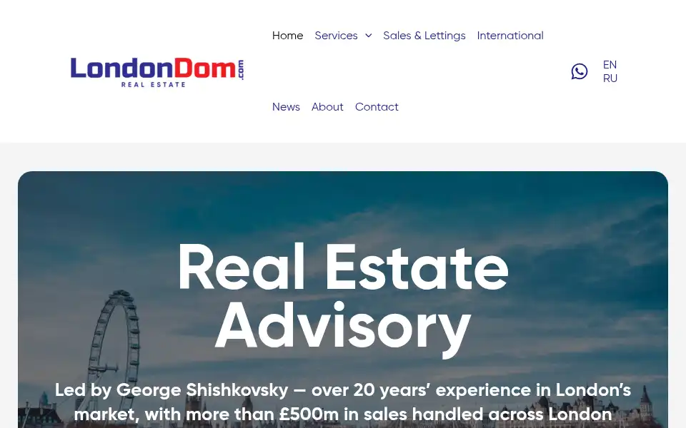 Screenshot of londondom.com