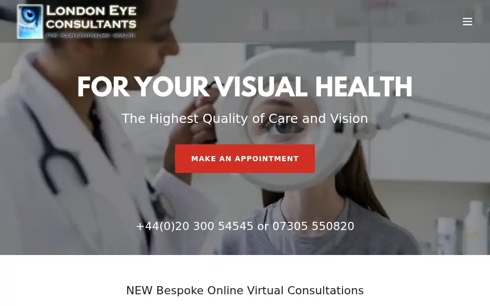 Screenshot of londoneyeconsultants.com