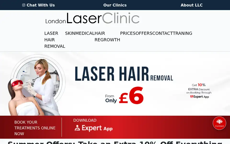 Screenshot of londonlaser.co.uk