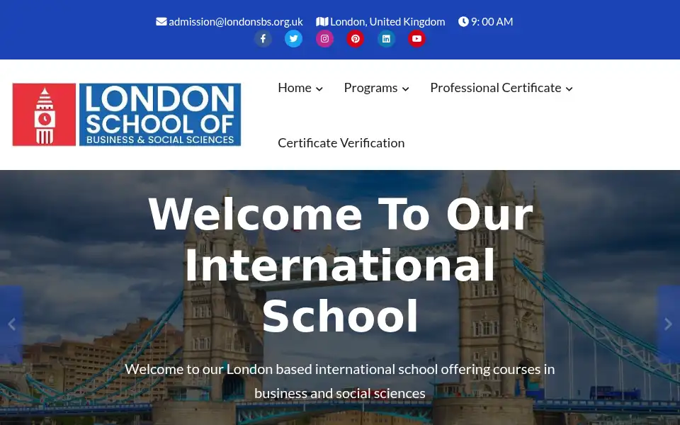 Screenshot of londonsbs.org.uk