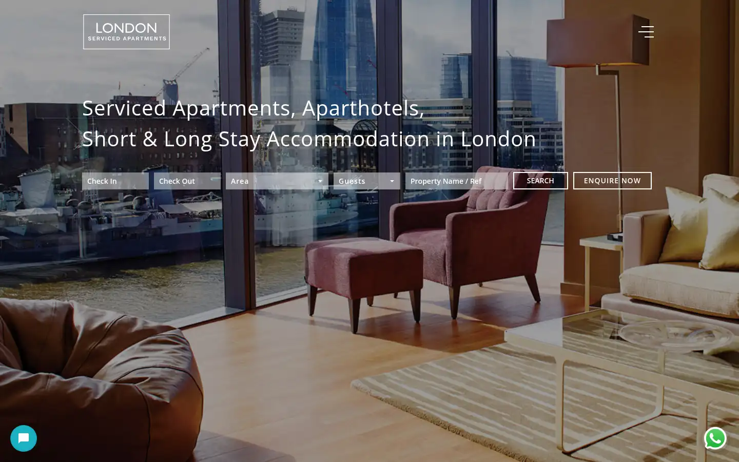 Screenshot of londonservicedapartments.co.uk