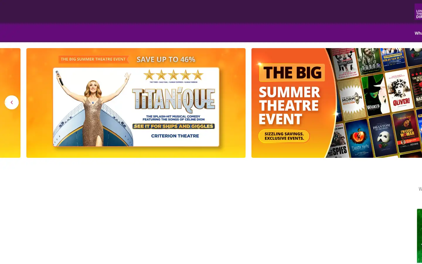 Screenshot of londontheatredirect.com