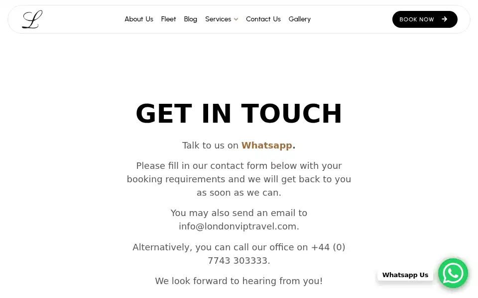 Screenshot of londonviptravel.com