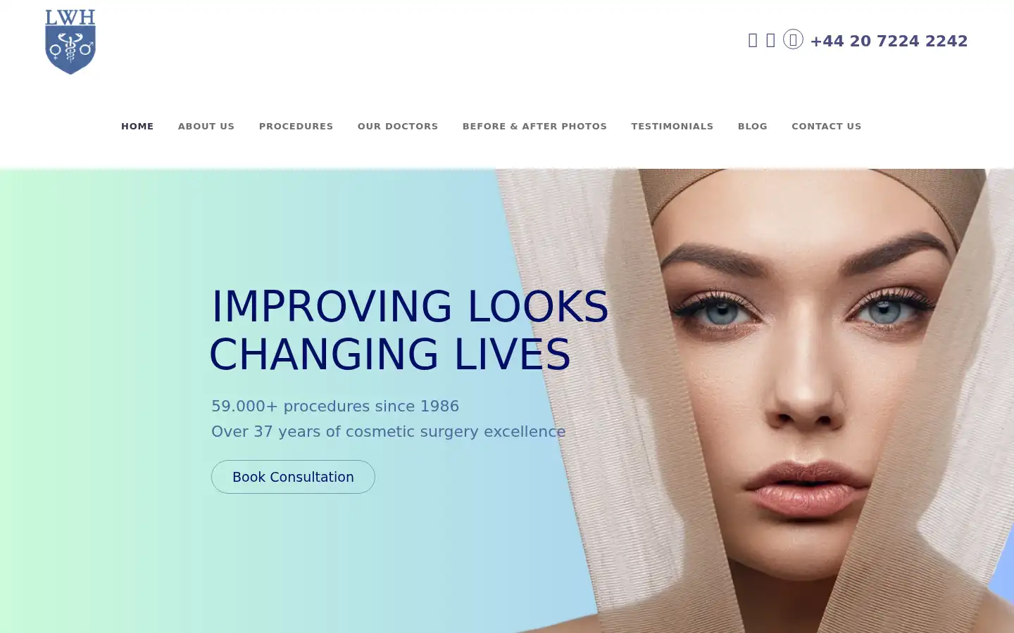Screenshot of londonwelbeckhospital.co.uk