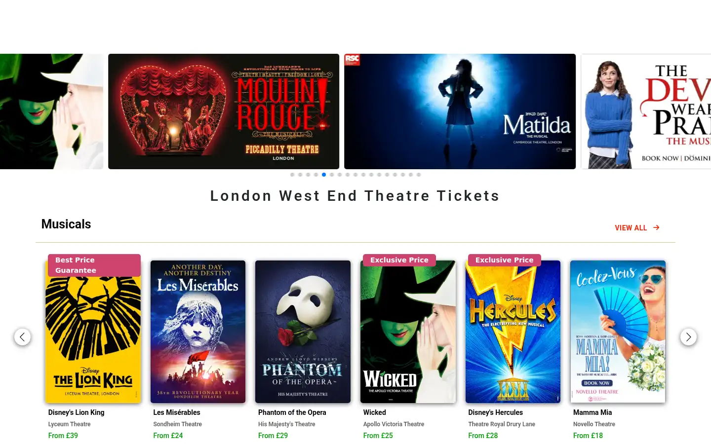 Screenshot of londonwestendtheatre.com
