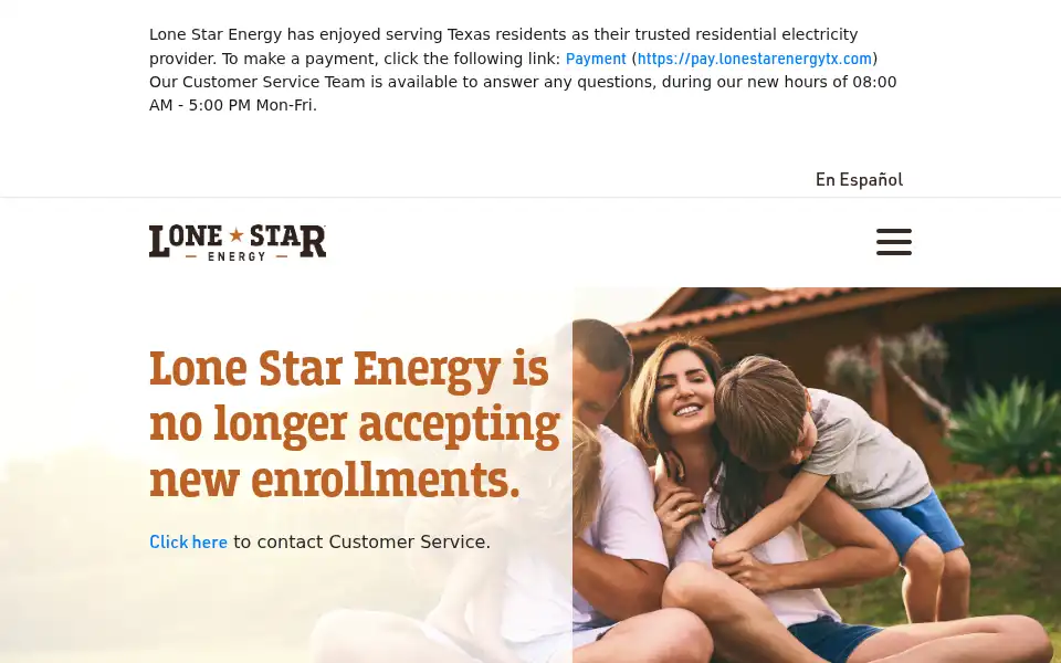 Screenshot of lonestarenergytx.com