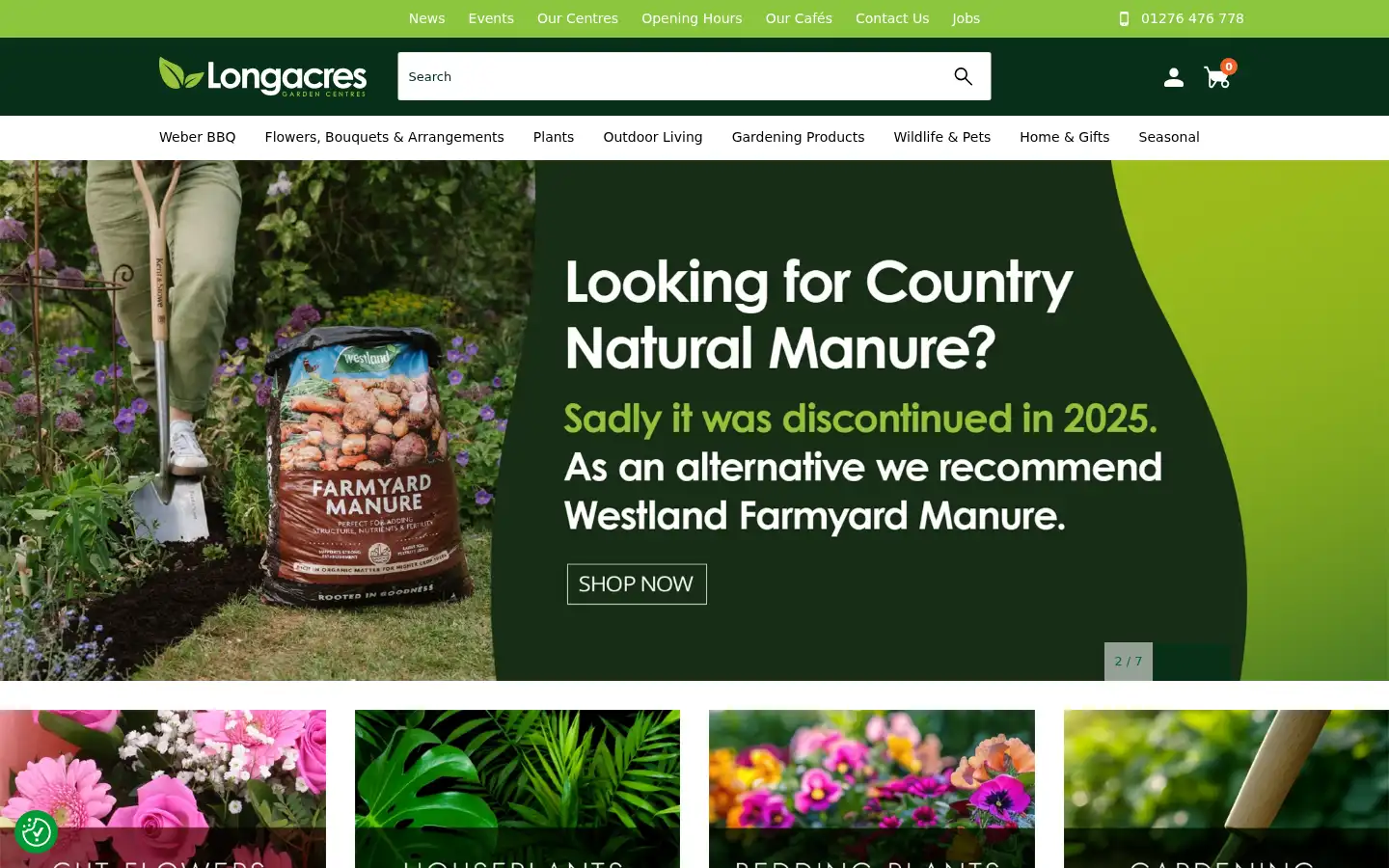 Screenshot of longacres.co.uk