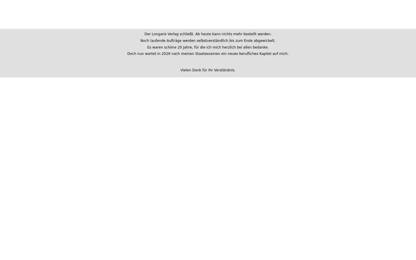 Screenshot of longaris-verlag.de