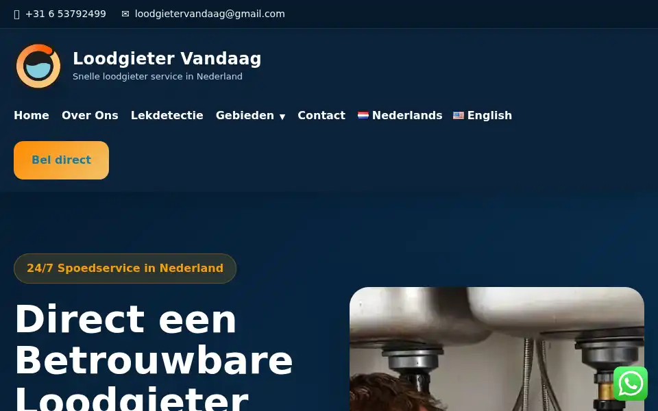 Screenshot of loodgieter-vandaag.nl