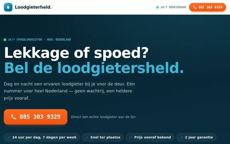Screenshot of loodgieterheld.nl