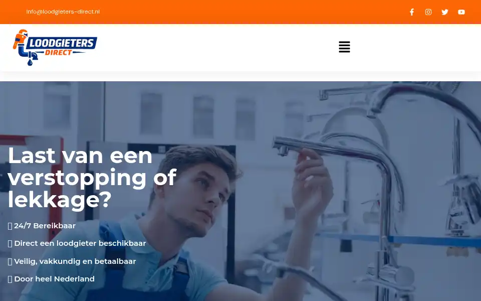Screenshot of loodgieters-direct.nl