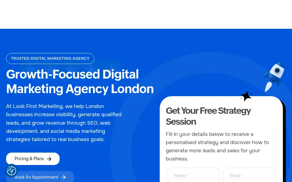 Screenshot of lookfirstmarketing.com