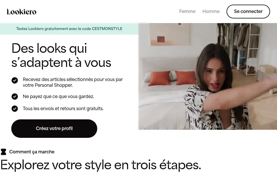 Screenshot of lookiero.be