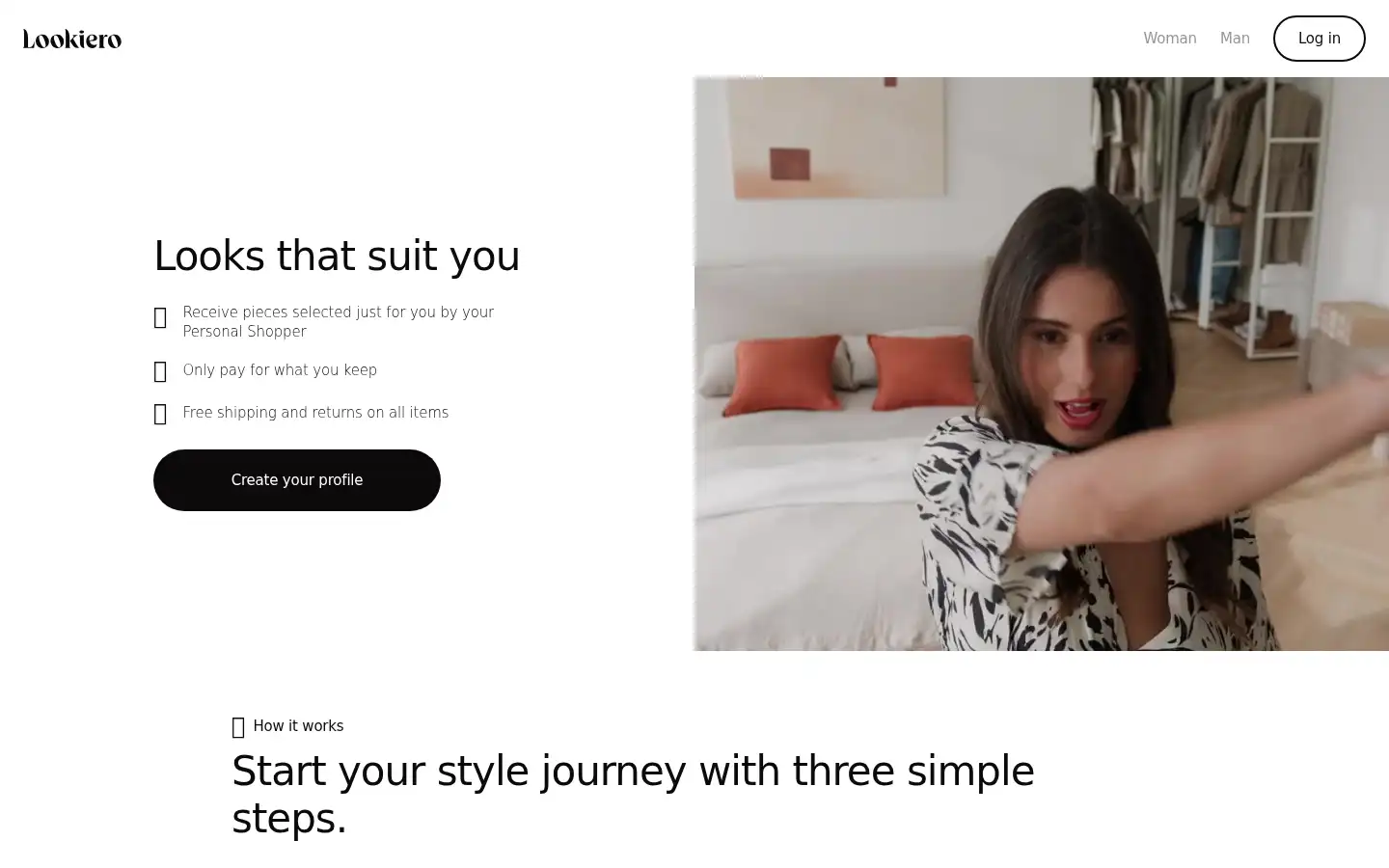 Screenshot of lookiero.co.uk