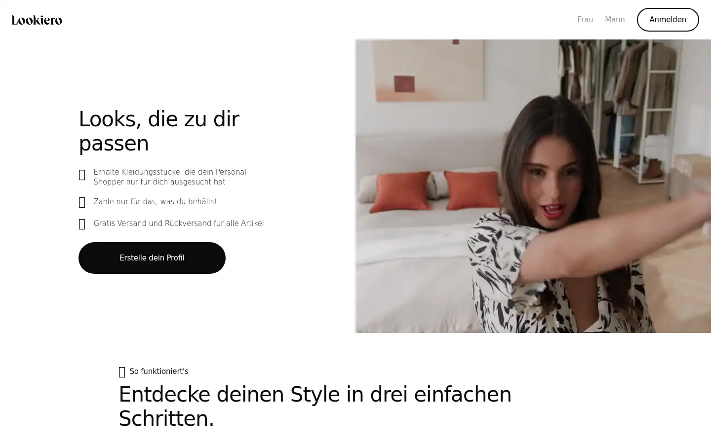 Screenshot of lookiero.de