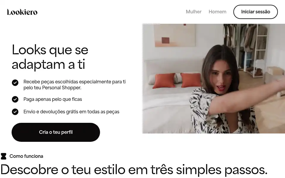 Screenshot of lookiero.pt