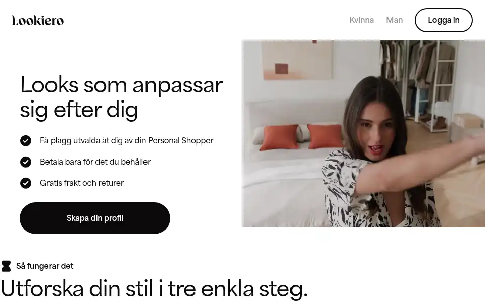 Screenshot of lookiero.se