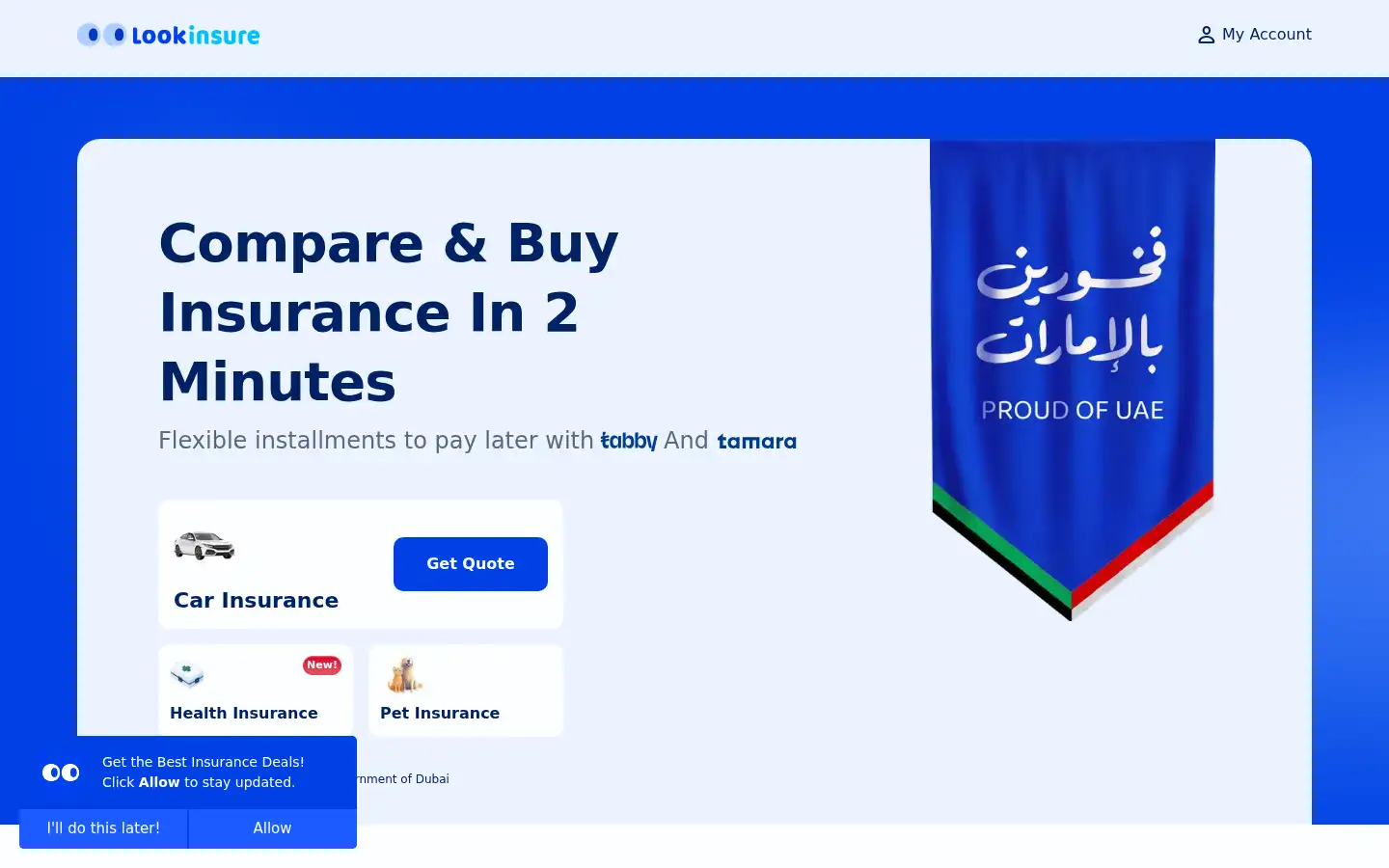 Screenshot of lookinsure.com