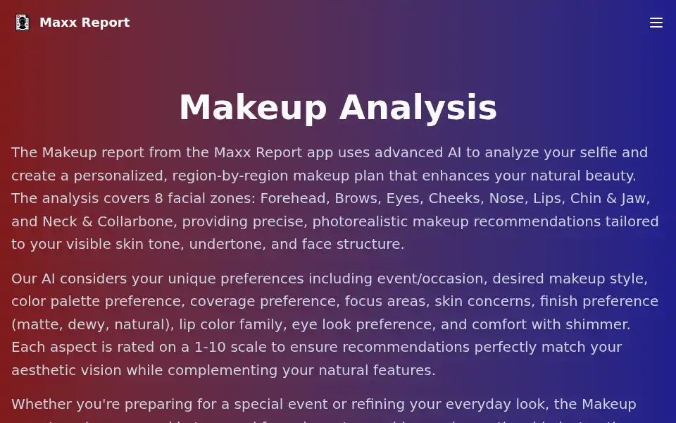 Screenshot of looksmaxxreport.com