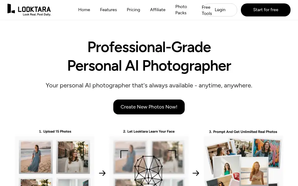 Screenshot of looktara.com