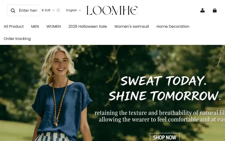 Screenshot of loomhe.com