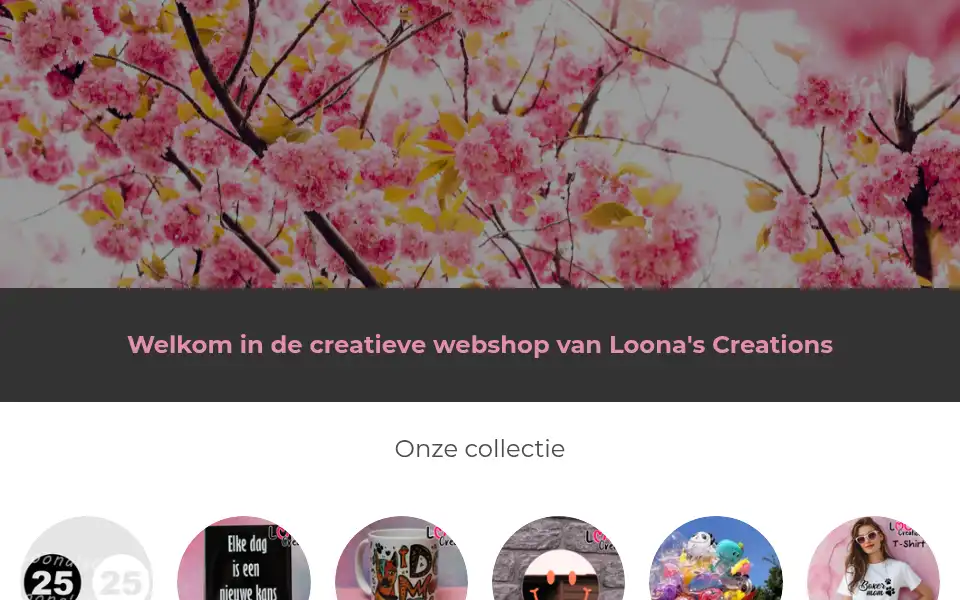Screenshot of loonascreations.nl