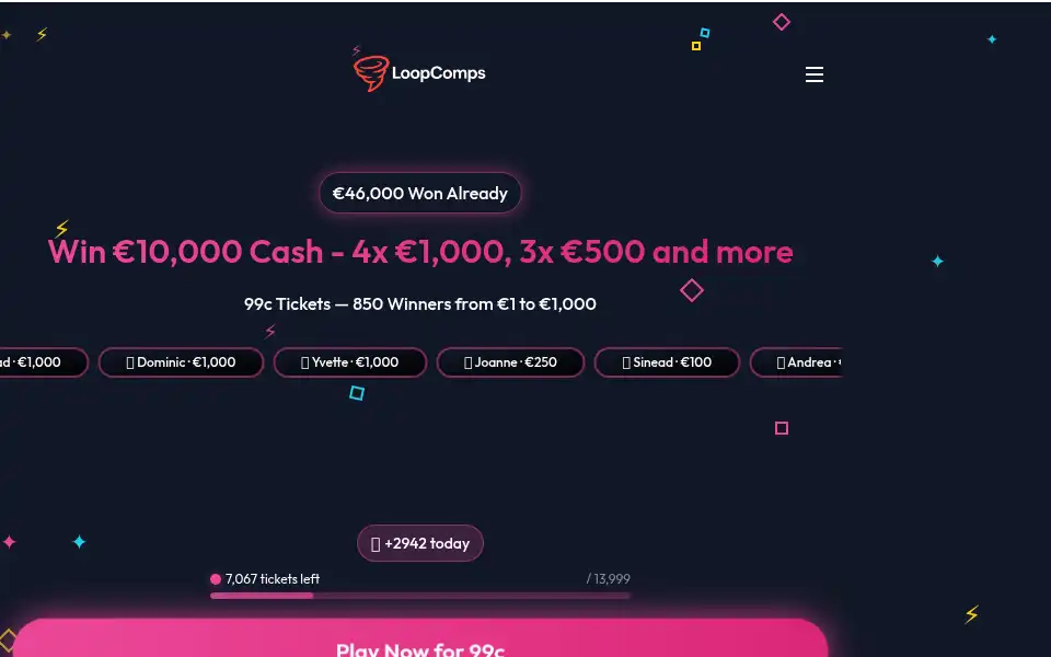 Screenshot of loopcomps.com
