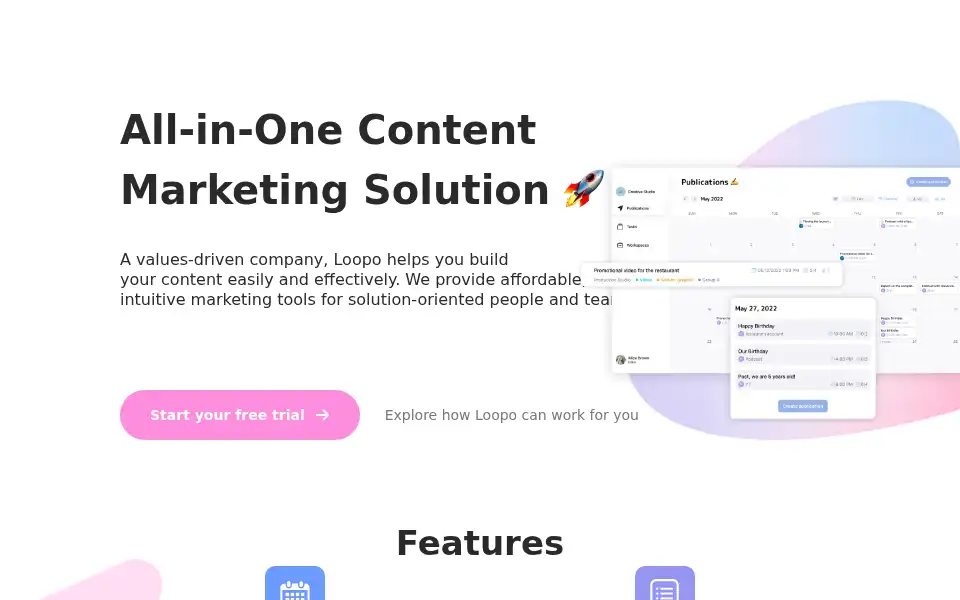 Screenshot of loopo.org