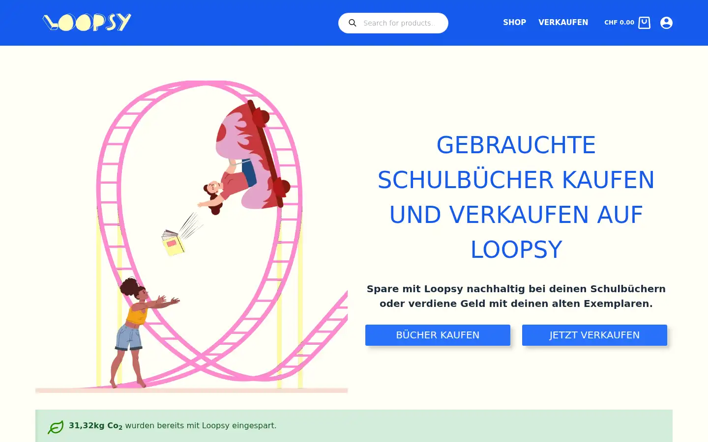 Screenshot of loopsy.ch