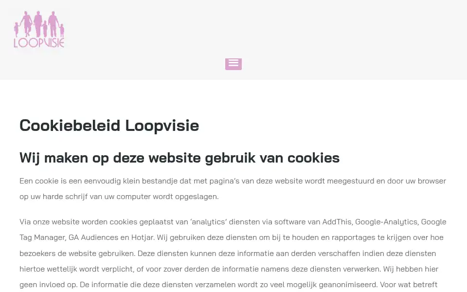 Screenshot of loopvisie.nl