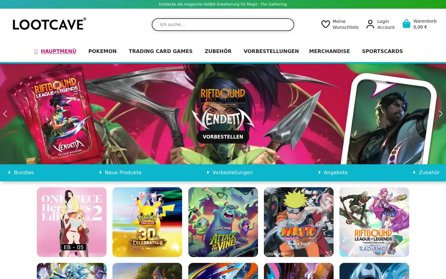 Screenshot of lootcave.de