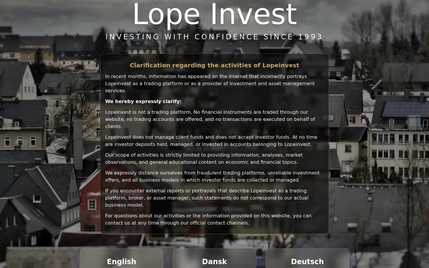 Screenshot of lopeinvest.com