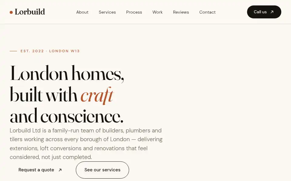 Screenshot of lorbuild.co.uk