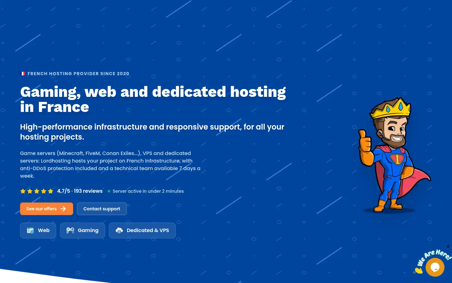 Screenshot of lordhosting.fr