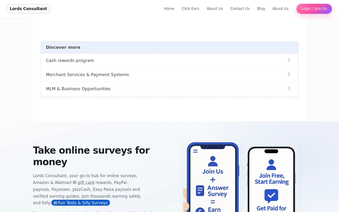 Screenshot of lordsconsultant.com