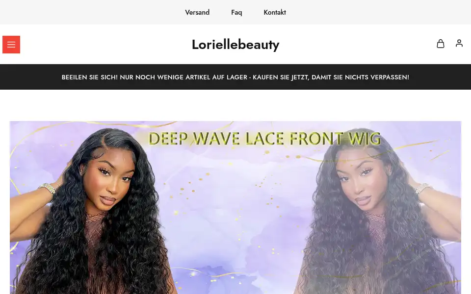 Screenshot of loriellebeauty.de