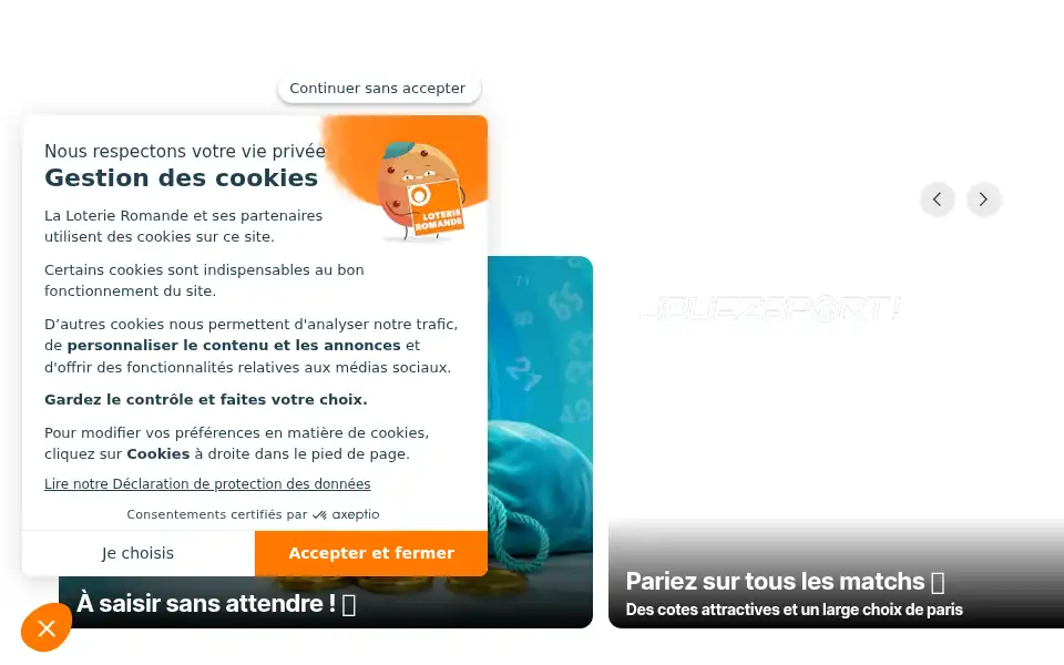 Screenshot of loro.ch