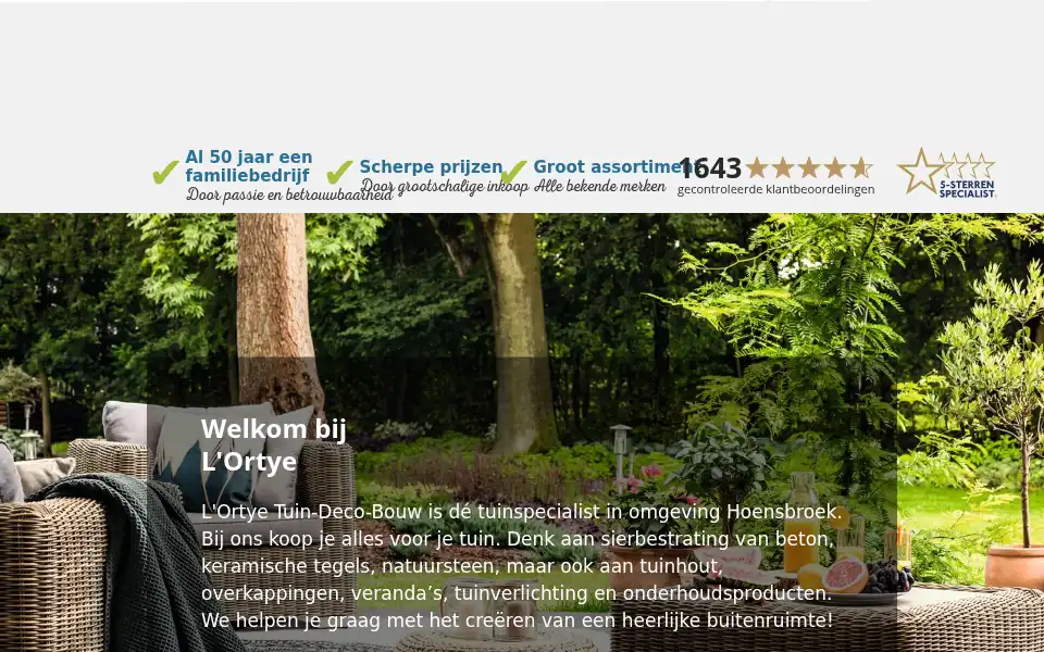 Screenshot of lortyetuin.nl