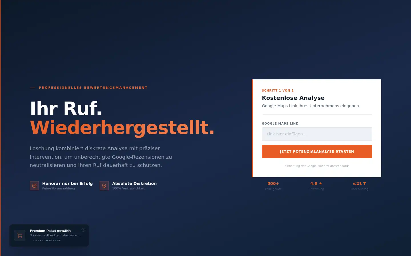 Screenshot of loschung.de