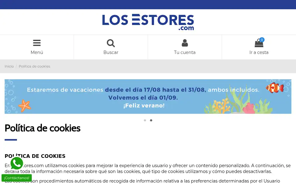 Screenshot of losestores.com