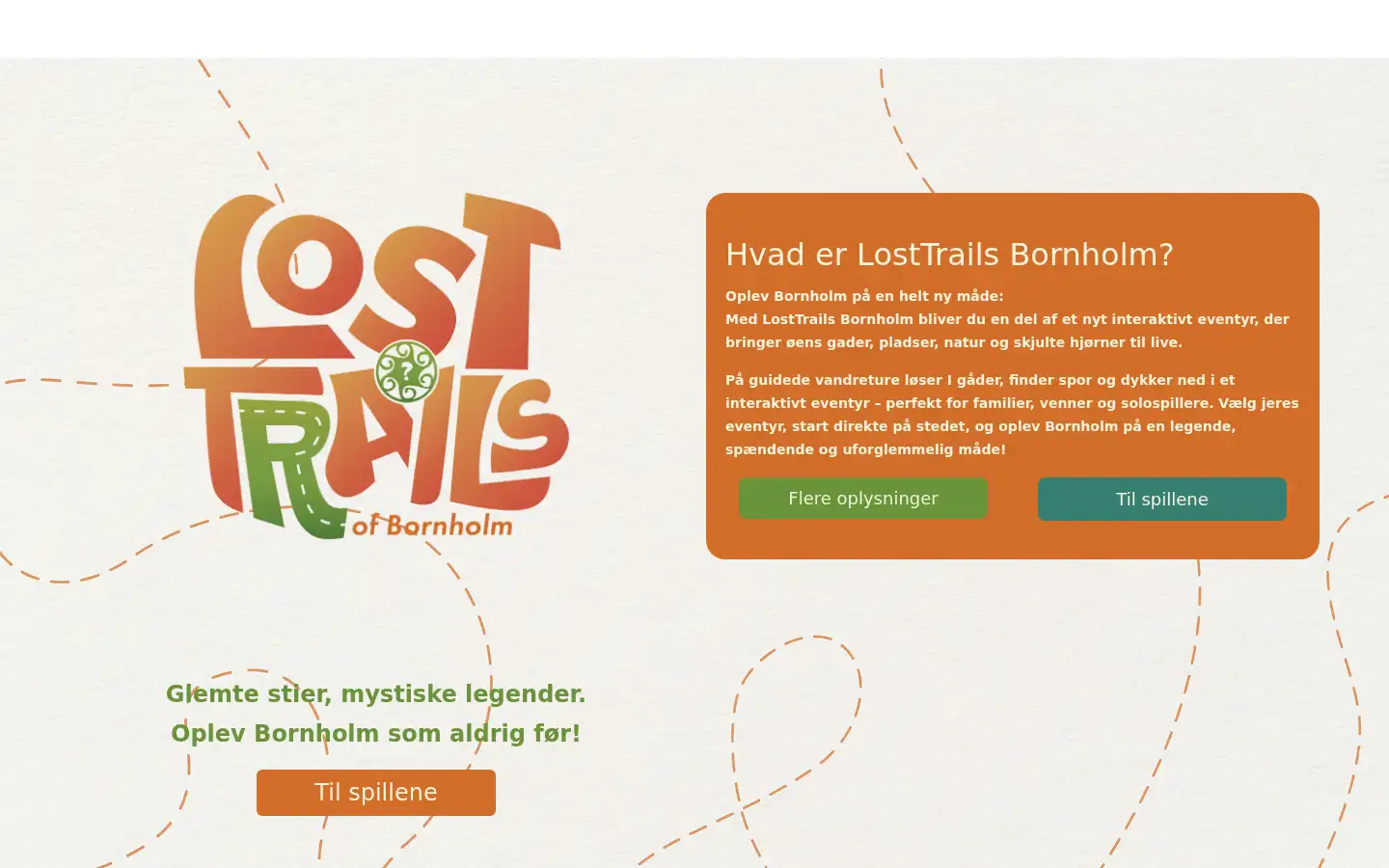 Screenshot of losttrails.dk