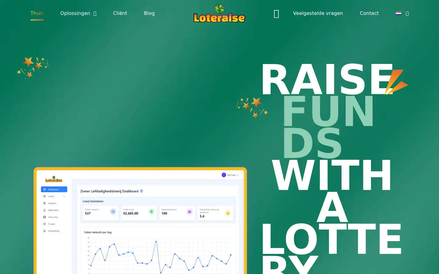 Screenshot of loteraise.com