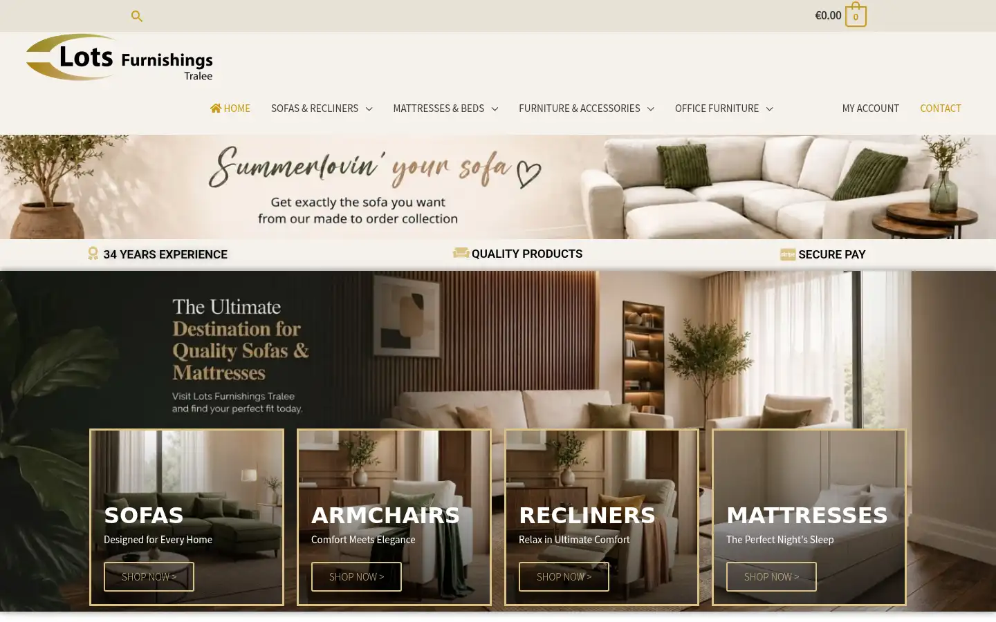 Screenshot of lotsfurnishings.ie
