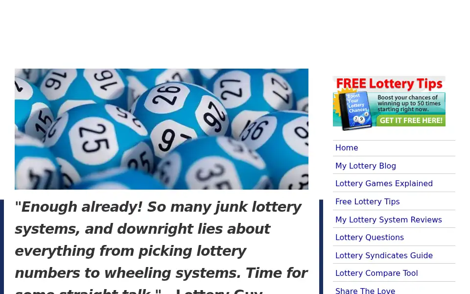 Screenshot of lottery-guy.com