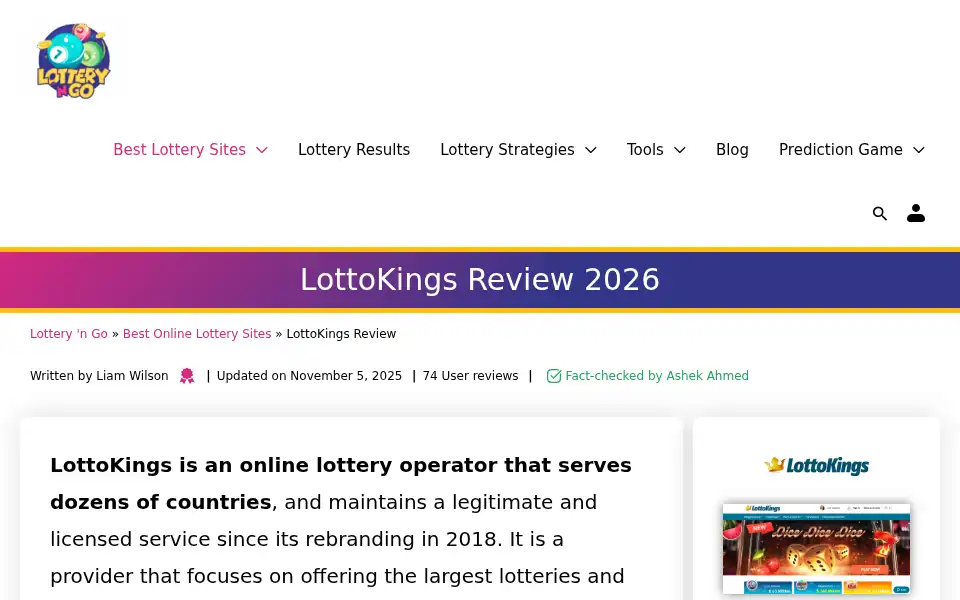 Screenshot of lotteryngo.com